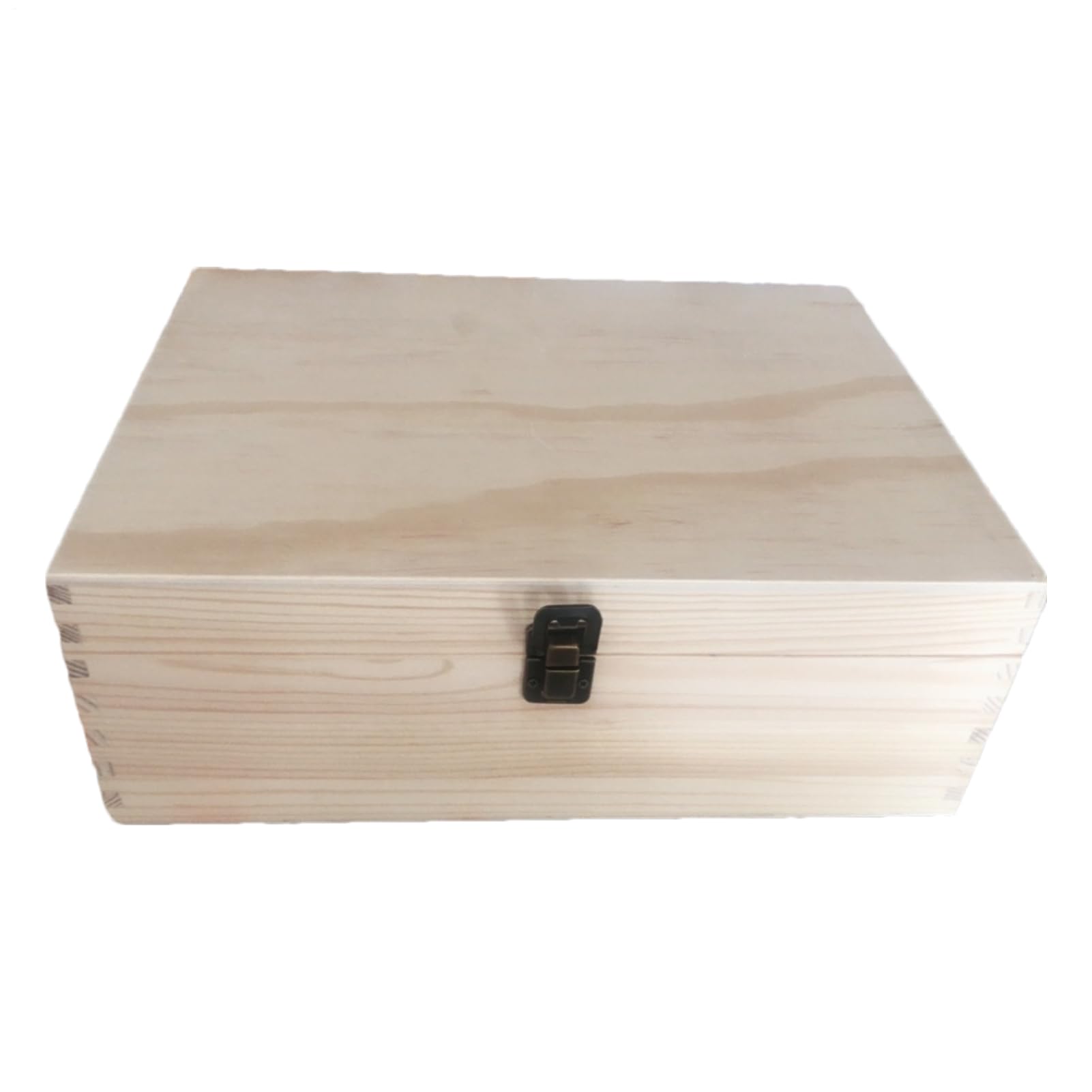 Boîte en bois avec serrure légère et coffret de rangement compact pour bijoux