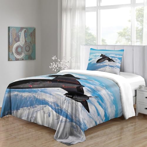 Parure de lit SR-71 Noirbird microfibre confortable literie lit simple - 5