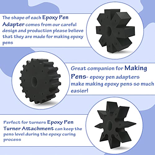 Epoxy Pen Turner Attachment, Resin Pen Adapter For Holding Pens And Fitting On The Turner, Glitter Pen Turner Kit For Turning Epoxy Ink Pens To Make Customized Pens (Pen Holder Not Include) #TOP2