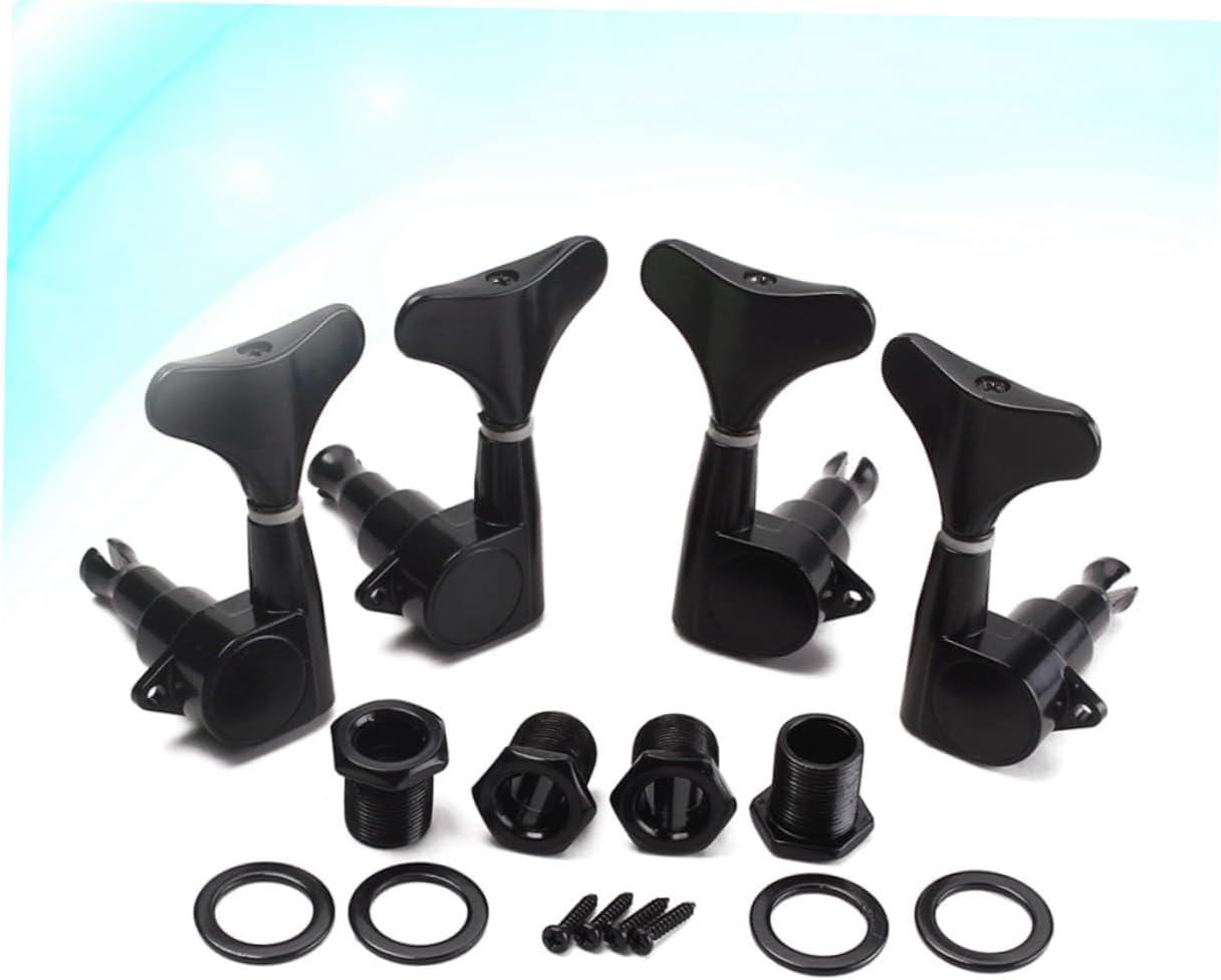 4pcs Bass Tuning Pegs Guitar Tuning Pegs Keys Machine Heads Lr Mounting Screws Ferrules Bushings for String Bass