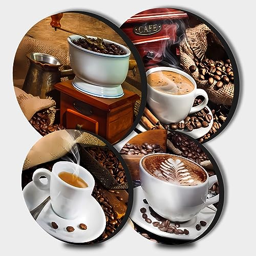 Coffee Stove Burner Covers, Dining Room Gas Stove Burner Covers 8 ＆10 Inches Stove Top Covers Electric Stove 4 Pcs Metal Stove Cover Gas Stove Top Covers, Cooktop Decorative,Home Kitchen Decorations -  Fafashion Art