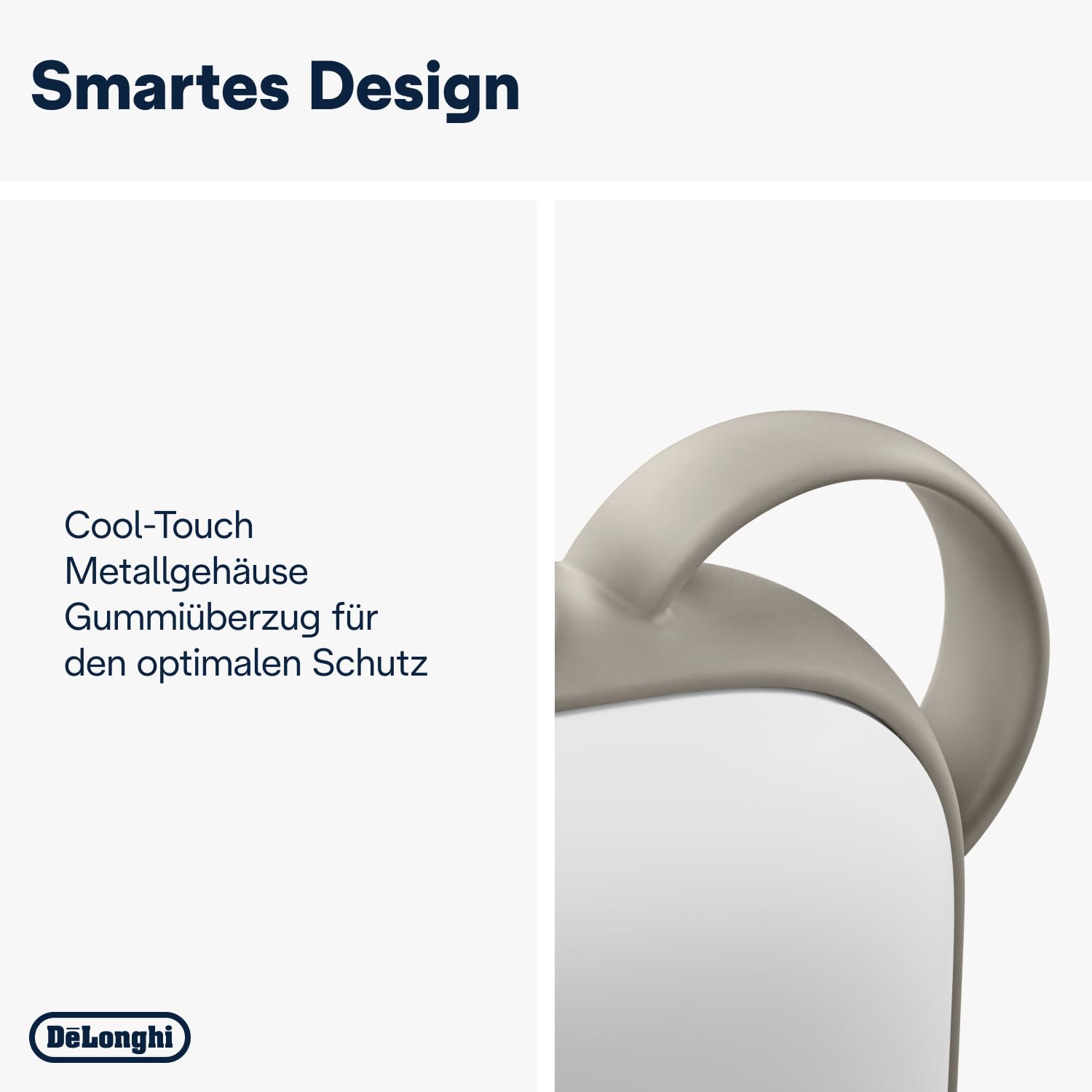 Heizlüfter - Delonghi - Metall - 2000 W max - Vertikale und horizontale Position - Leise (43 dB)