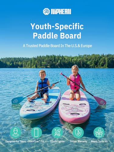 Image of Niphean Inflatable Paddle Board with Accessories 10'6'' /7'6''Stable SUP | Anti-Slip EVA Deck, 450 lbs Capacity Inflatable Paddle Boards for Adults & Youth of All Skill Levels