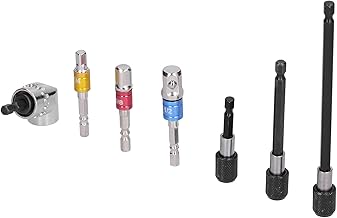 Conjuntos de Adaptadores de Soquetes de Furadeira 7pcs 1/2 1/4 3/8 Haste Hexagonal Adaptador de Soquete Universal Chave de Fenda Suporte de Bit Conjunto de Extensão Kit para Chaves de Fenda Pneumáticas, Chaves de Fenda Elétricas