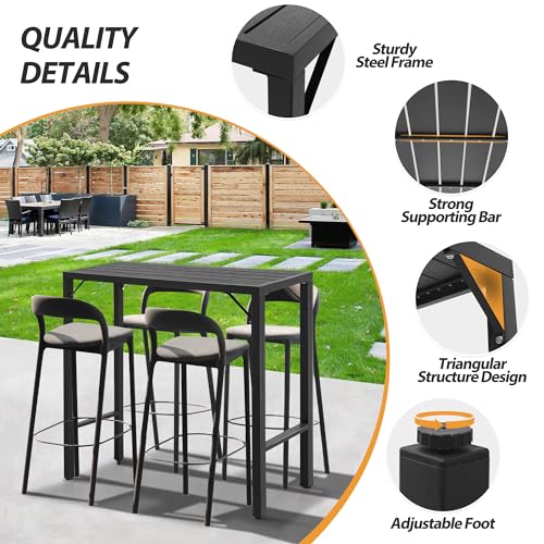 Raysfung BTZ001-100 Outdoor Bar Table, 39 Inch Patio Bar Height Table thumb #3