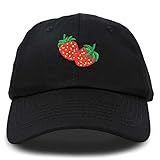 Heucapc Embroidered Strawberry Baseball Cap Adjustable Embroidery Dad Hat Unstructured Soft Cotton...