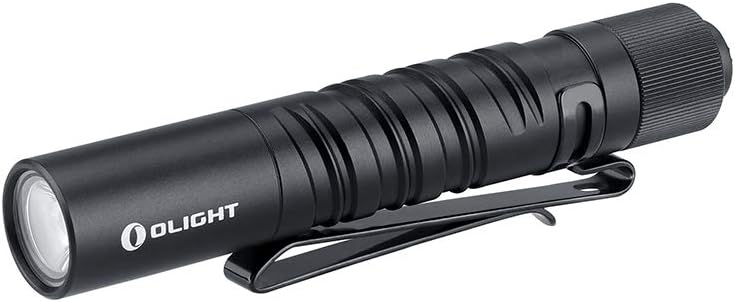 I3T 2 edc Pocket Small Flashlight, Slim Flashlight, 200 lumens Torch with Strong Clip,IPX8 Waterproof Mini Flashlight for Emergency, Outdoor, Dog Walking (Black)