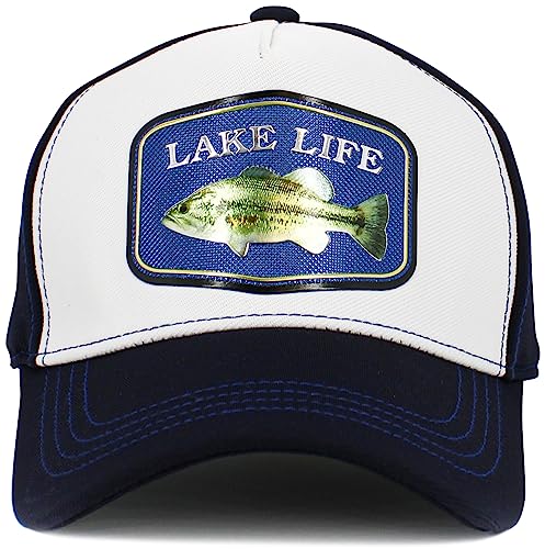 Image of KBETHOS Outdoor Hunting Fishing Lake Life Tactical Distressed Baseball Cap Dad Hats Adjustable Unisex