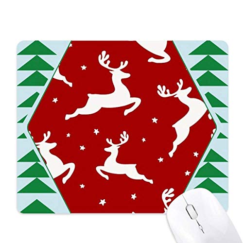 Tapis de souris Noël rouge tapis de bureau caoutchouc antidérapant green pine tree