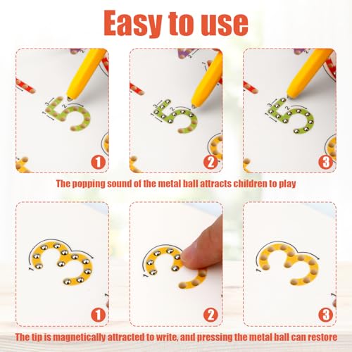 Magnetic Number Tracing Board, 24 x 20 cm Zahlen-Übungstafel mit Stift Doppelseitig Lernspielzeug Montessori-Werkzeug für Jungen Mädchen