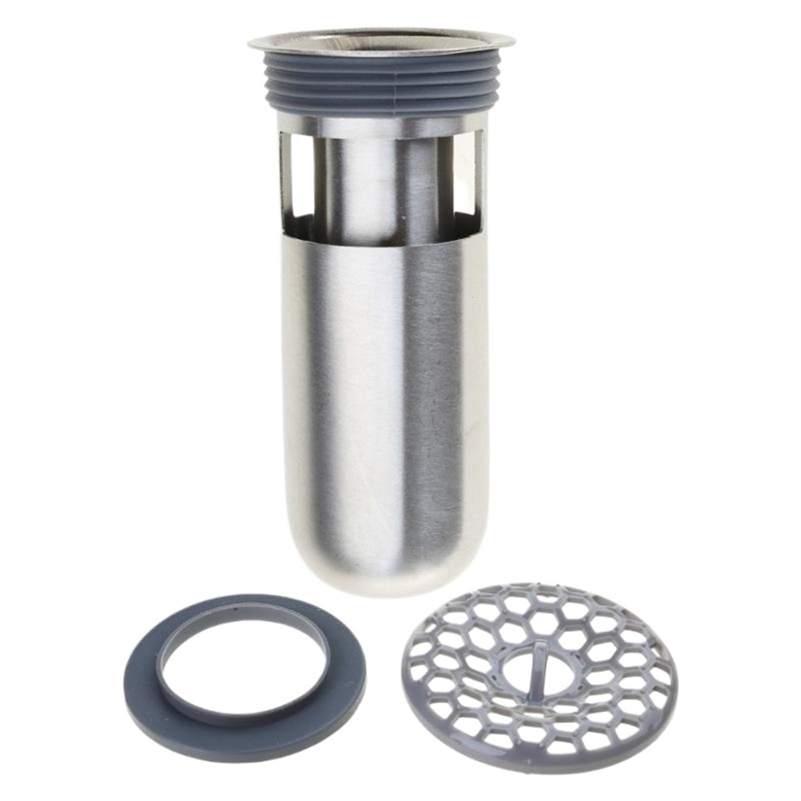 Sewer Backflow Preventer 2pc Stainless Steel Shower Drain Cover Plug Trap Floor Backflow Preventer(L)