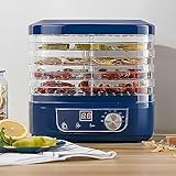 Essiccatore per Alimenti, Macchina elettrica, Vassoio Senza BPA a 5 Strati, Controllo preciso della Temperatura da 35 a 75 °C, Sistema di circolazione dell'Aria da 400 W, per verdu