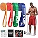 Giiyr fitnessbänder Widerstandsbänder mit 5 Stufen,Resistance Bands für Männer und Frauen,Fitnessband Set Trainingsbänder für Yoga, Pilates, Training,Klimmzughilfe, Krafttraining (4 Farben (5-90lbs))