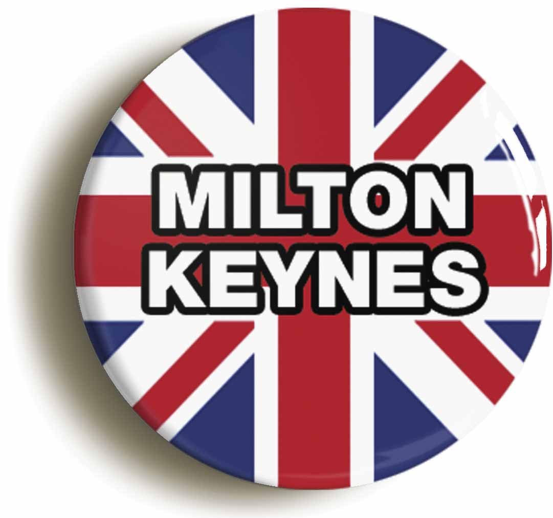 Milton Keynes Union Jack Fridge Magnet (Circular 2inch / 50mm Diameter)