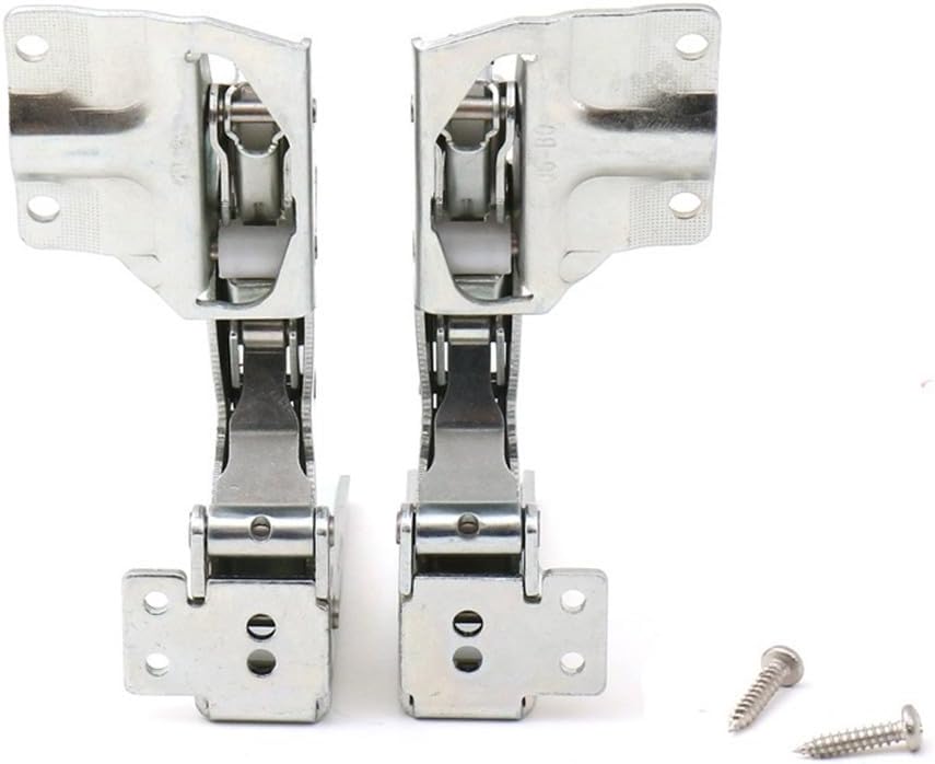 Integrated Door Hinge Set for Hettich 5.0 41.5 Type, Left and Right Pair, Metal Construction, for Refrigerators & Freezers