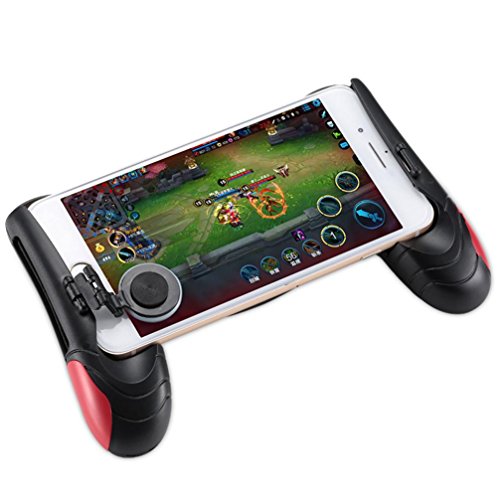 Gaddrt Manette de jeu joystick mobile manette ergonomique Design support de poignée pour PUBG (Rouge)