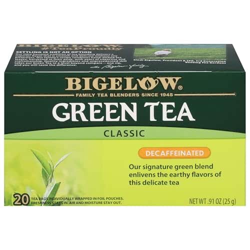 Bigelow Tea Classic Green Tea Decaffeinated, 20 Total Tea Bags