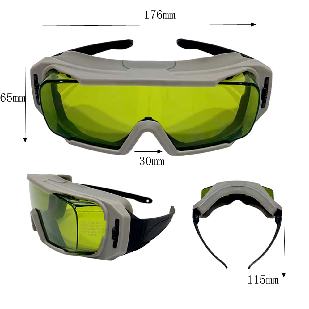 1064nm OD6 Lunettes de Protection de Sécurité Grande Absorption Laser Lunettes de Protection Laser 1-460nm et 740-1110nm