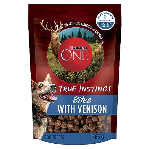 Purina ONE True Instinct Bites Natural Dog Treats, Venison - 566 g Pouch (1 Pack) image 1