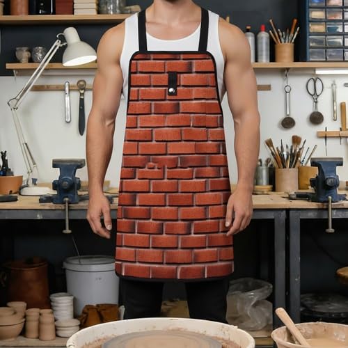 Delantal de trabajo con 8 bolsillos ajustable para hombre miniatura 4
