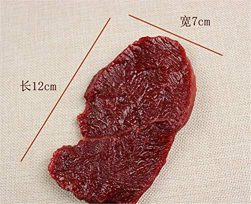 Skyseen 2Pcs Real Looking Handcrafted Fake Meat - Artificial Pork Steak Raw Beef For Display Prop #TOP6