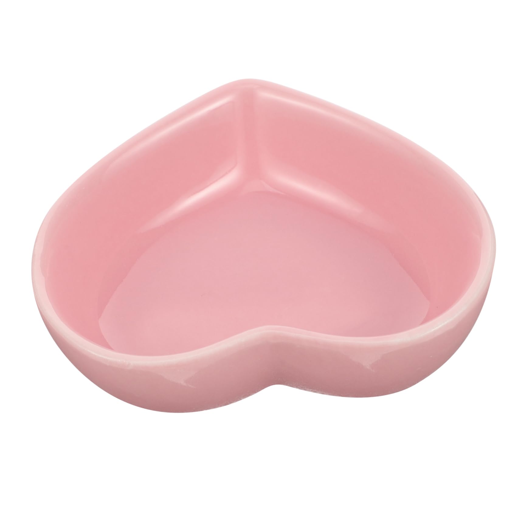 Abaodam Heart Shaped Ceramic Pet Bowl for Hamsters Guinea Pigs and Animals Non Tip Design Easy to for Food and Water