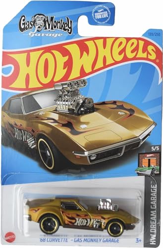 Hot Wheels 68 Corvette Gas Monkey Garage escala 1:64 miniatura 1