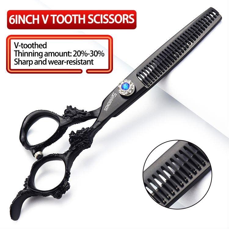 Profi Friseur Schere Barber Scheren Haar Schneiden 6/7 Zoll Hohe Qualität Effilierschere & Schneide Set (6-Zoll 3-teiliges Set)