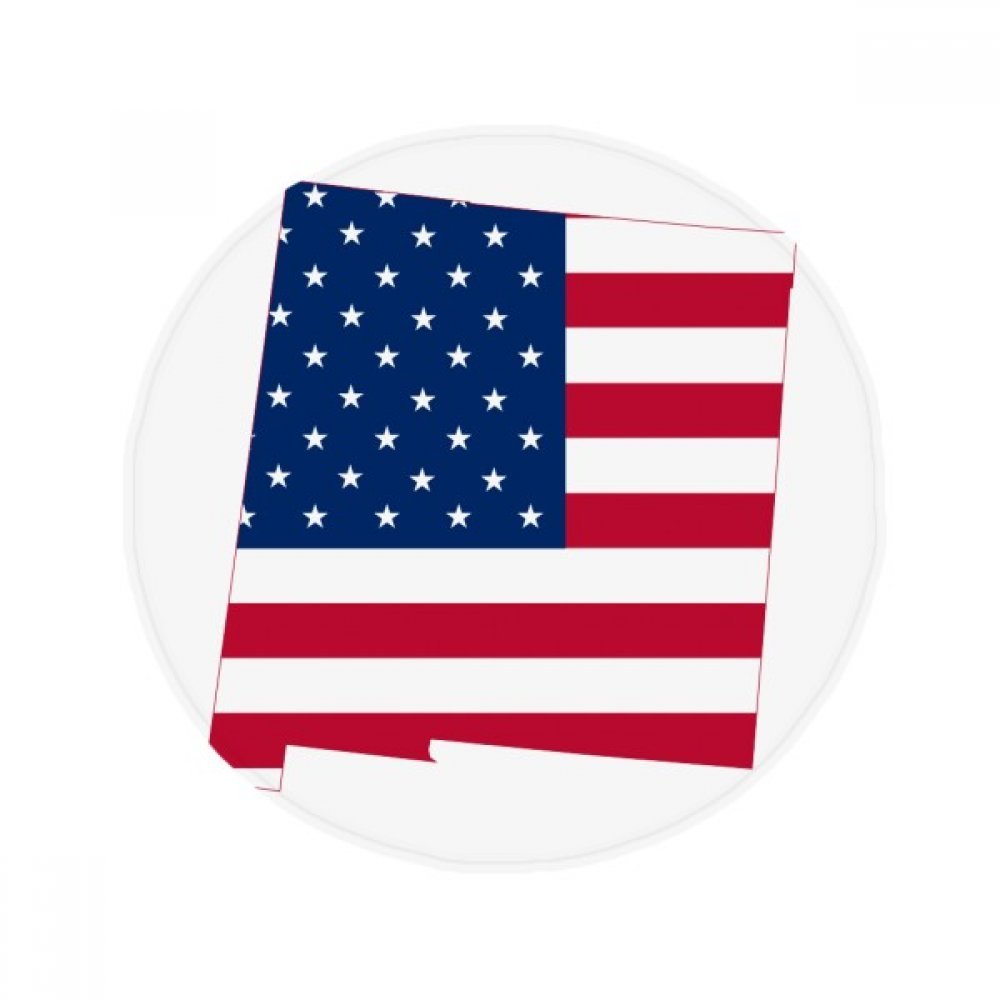 Tapis de sol drapeau américain rond 50x50 cm antidérapant pour entrée et cuisine