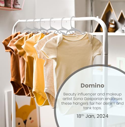 Utopia Home Packung mit 60 Kinderkleiderbügeln - 11,5“ Baby- und Kinderkleiderbügel aus Kunststoff für den Kleiderschrank… – Ansicht 5