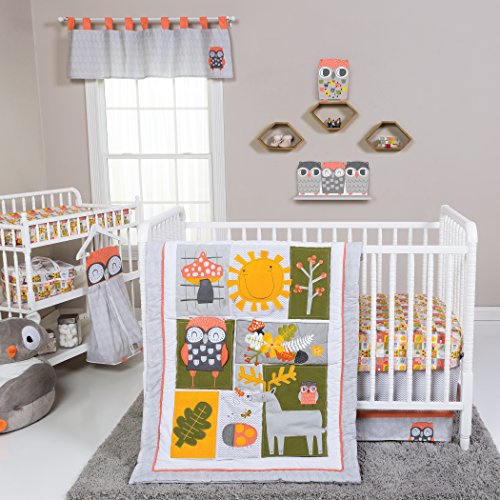 Parure de lit olive Trend Lab 5 pièces pour berceau et lit bébé