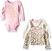 Juicy Couture Baby Girls' 3 Pack Long Sleeve Bodysuit, Pink/Vanilla, 0-3 Months