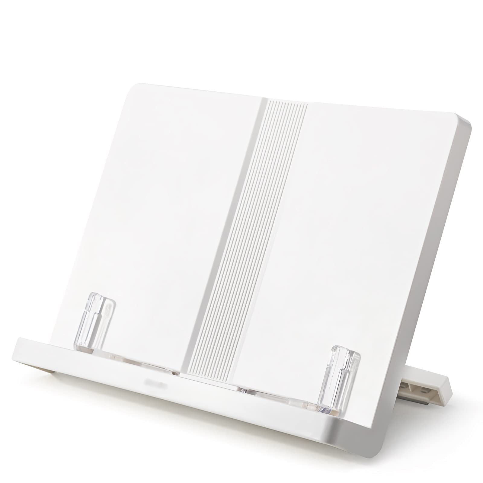 Stojak na książki/stojak na książki 10 x 8 cali Stojak na książki do czytania Książka kucharska, podręcznik, nuty Tablet Smartfon z możliwością regulacji kąta 180°, białe stojaki na książki do czyta