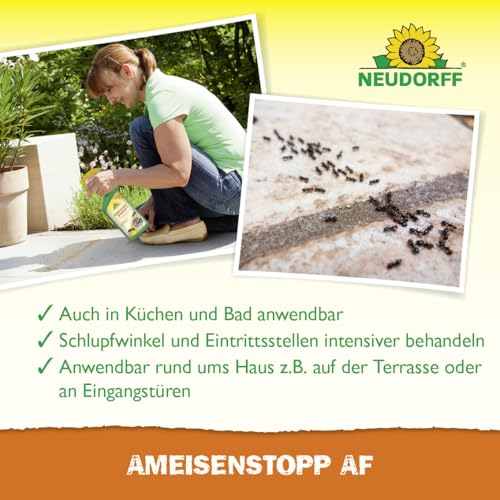 Neudorff AmeisenStopp AF – Anwendungsfertiges Spray zur zuverlässigen Ameisenabwehr mit Sofortwirkung für Innen und Außen, insektizidfrei, 500 ml