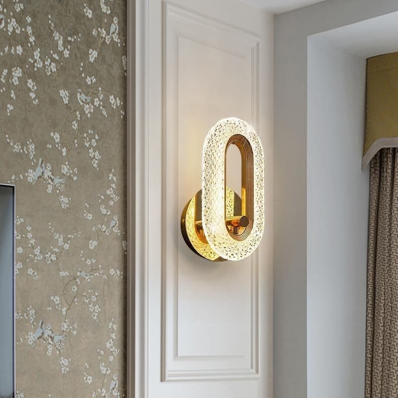 Scandinavian-Style Acrylic Remote Control/Button-Operated Minimalist Bedroom Wall lamp for 5-10 Square Meters (Single Item)