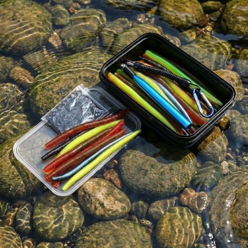 Aparejo para pesca de lubina con anillo protector de cebo suave y ángulo vertical 6