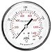 Winters P9S 90 Series Steel Pressure Gauge with Removable Lens, 0-200 psi/kpa, 3-1/2" Dial Display, +/-2-1-2% Accuracy, 1/4" NPT Center Back Mount