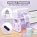 PONNOR Label Holder for Rolls and Fanfold Labels, Thermal Sticker for Desktop Printer, Fragile Stickers for Shipping, Label Stand Accessory Supplies for Home, DIY, Office, Small Business(Purple)