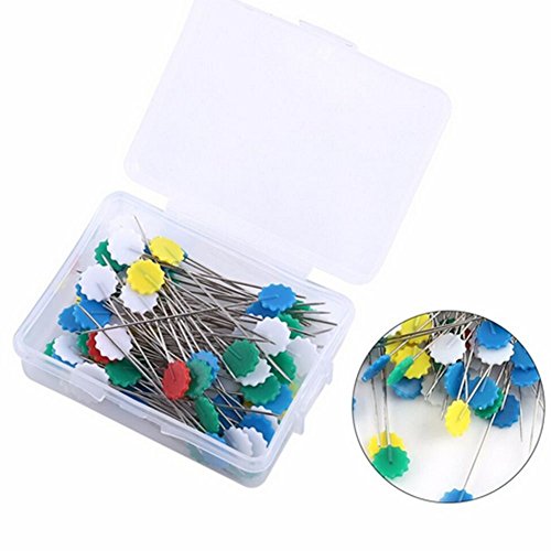 Pasadores de cabeza de flor LNKA alfileres botones planos para patchwork DIY 3