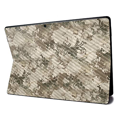 Image of MightySkins Carbon Fiber Skin for Microsoft Surface Pro X - Viper Western | Textured Carbon Fiber Finish | Easy to Apply, Remove, and Change Styles | Made in The USA