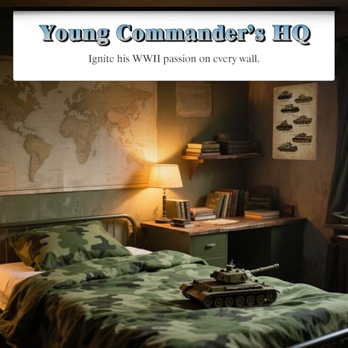 Image of Wallors Military Decor Vintage WW2 Tanks Metal Tin Signs 8x12 Inch | Army Gifts for Boys Men Military Enthusiast, WW2 Posters for War Room Camo Room Wall Decor, WWII Memorabilia