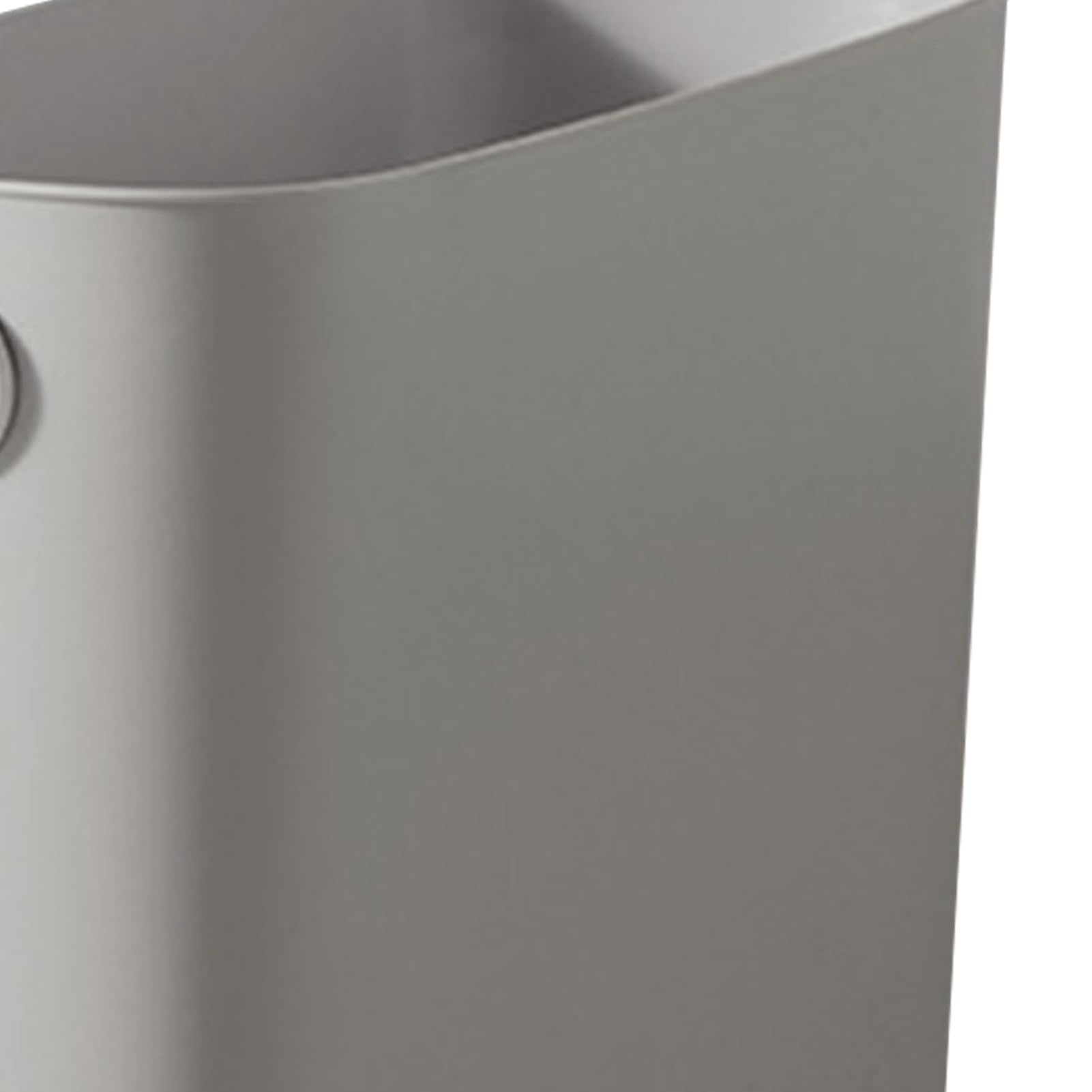 Piccolo Cestino per Rifiuti, 28×27×13cm Cestino Sottile Può Cestino per Rifiuti Rettangolare in Plastica Sottile Cestino Spazzatura per Bagno o Cucina, Letto, Ufficio (Grigio)
