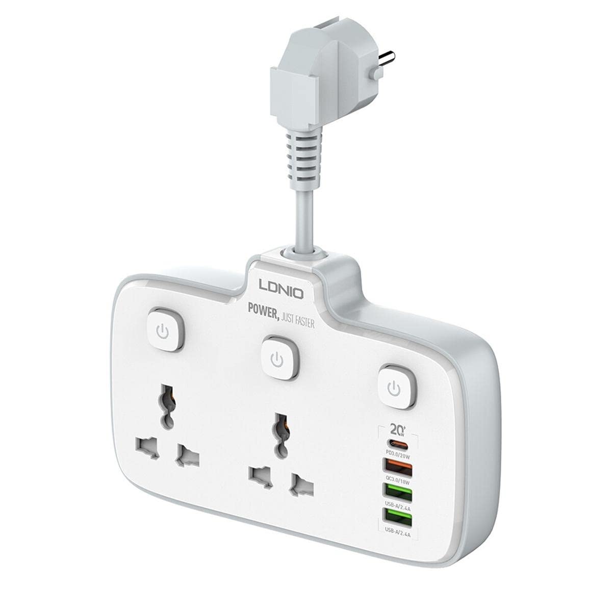 INICIO 20W USB-C Extension Board with 1* Type C PD / 1* QC3.0/2* USB A / 2* Universal Power Sockets 2500W 10A Surge Protector for iPhone 15 14 13 iPad Pro Galaxy S24 S23 & More (B0B5XL8SX1) Amazon Price History, Amazon Price Tracker