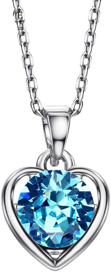 Ananth Jewels Swarovski Pendant, Blue Crystal Rhinestone Heart Shaped Jewellery, Necklace for Women and Girls, Gift for Valentine Day