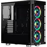 Corsair Icue 465X RGB Mid-Tower ATX Smart Case, Black