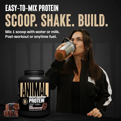 Image of Animal Whey Isolate Protein Powder, 25G High Protein | Brownie Batter 4LB