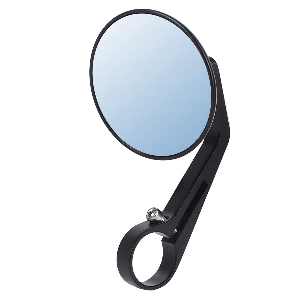 Hidyliu Rétroviseur de Moto, Miroir Réfléchissant CNC Rétro pour Scooter, Voiture de Sport et Véhicule électrique, Noir, 1 Paire