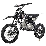 X-PRO 110cc Dirt Bike with Semi-Automatic Transmission, Kick Start, Big 14'/12' Tires! (Black)
