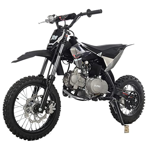 X-PRO 110cc Dirt Bike with Semi-Automatic Transmission, Kick Start, Big 14'/12'...