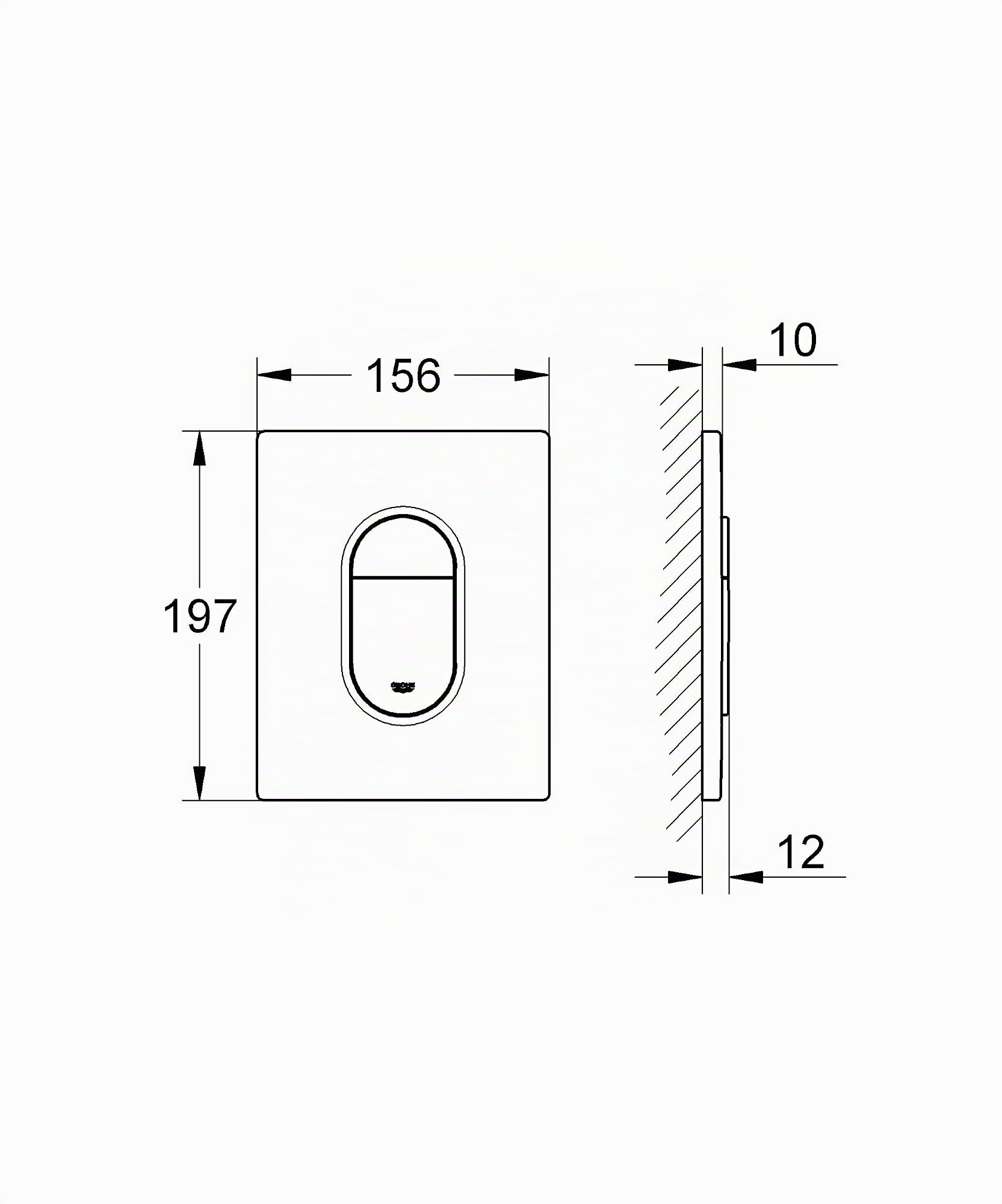 Grohe 38 844 SH0 38844SH0-Arena Cosmopolitan Pulsador-Montaje Mural-Blanco al pino